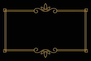 gold art deco frame vector