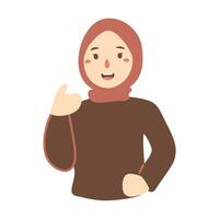 business woman gives thumbs up vector