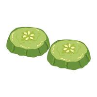 Hand drawn Russian Tea Snack Pickles slices vector