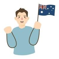 happy australia day with flag vector