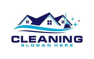 House Cleaning company badge, emblem. Vector illustration