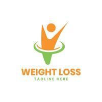 Weight Loss Logo design for fitness and health modern and minimal concept vector