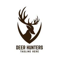 The Deer Hunters Logo design concept for Hunting vector