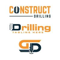 Drilling Logo design Collection For Industrial and Constructions works with modern minimal concepts vector