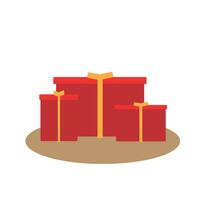 cajas de regalo rojas vector