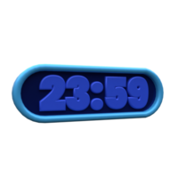 uniek 3d renderen klok countdown creatief icoon eenvoudig.realistisch vector illustratie. png