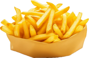 ai generado dorado francés papas fritas patatas png