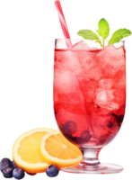 AI generated red homemade drink png