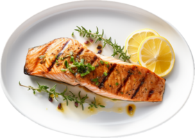 ai generiert gegrillt Lachs png