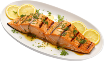 AI generated grilled salmon png