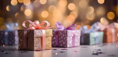 AI generated gifts inside different wrapping photo