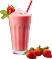 ai gegenereerd aardbei smoothie in een glas PNG