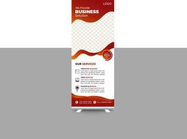Corporate roll up banner or  social media poster design vector