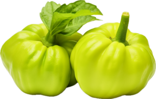 AI generated green pattypan squash png