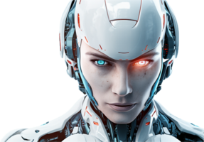 AI generated futuristic robot avatar png