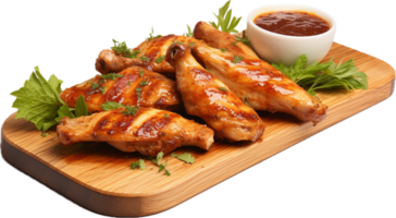 AI generated grilled chicken wings png