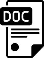 sólido icono para docs vector