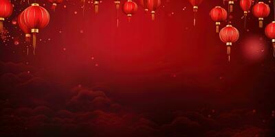 AI generated Banner for Happy new year. Chinese new year. AI Generative photo