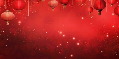 AI generated Banner for Happy new year. Chinese new year. AI Generative photo