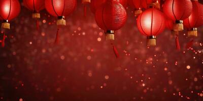 AI generated Banner for Happy new year. Chinese new year. AI Generative photo