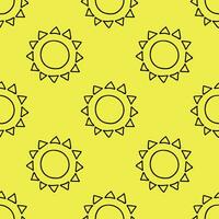 Seamless pattern with sun doodle for decorative print, wrapping paper, greeting cards, wallpaper and fabric vector