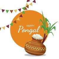 Happy Pongal background. Design for celebrate. vector