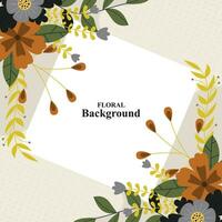 Floral frame background with rectangle in the middle. vector