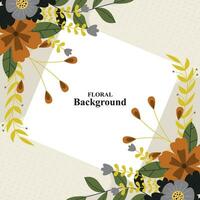 Floral frame background with rectangle in the middle. vector