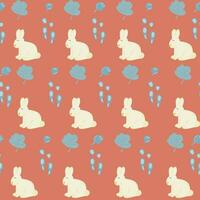 Scandinavian animals hand drawn seamless pattern vector