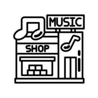 música icono de tienda en vector. ilustración vector