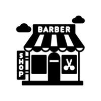 Barbero icono de tienda en vector. ilustración vector