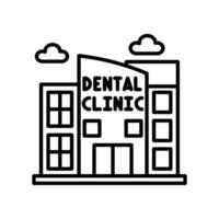 dental icono clínico en vector. ilustración vector