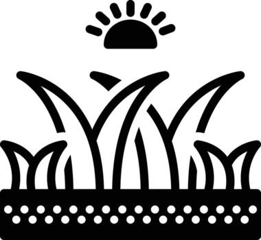 Solid icon for gras vector