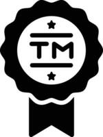 Solid icon for tm vector