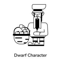 Trendy Dwarf Character vector