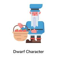 Trendy Dwarf Character vector