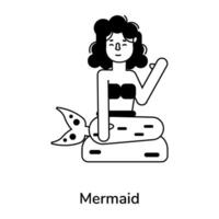 Trendy Mermaid Concepts vector