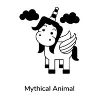 Trendy Mythical Animal vector