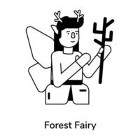 Trendy Forest Fairy vector
