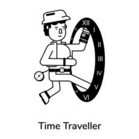 Trendy Time Traveller vector