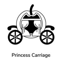 de moda princesa carro vector