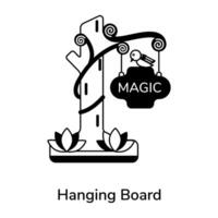 Trendy Hanging Board vector