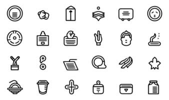 Set of simple black and white icons on the theme of finance. vector