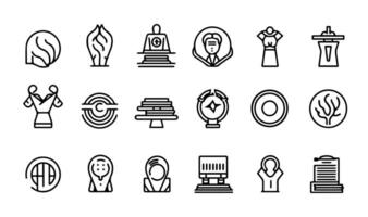 Set of simple black and white icons on the theme of finance. vector