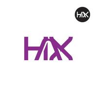 letra hax monograma logo diseño vector