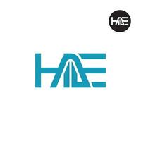 letra hae monograma logo diseño vector