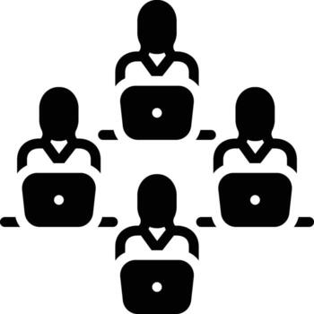 Solid icon for engaged vector