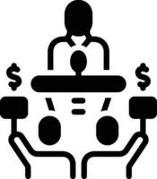 Solid icon for auctions vector