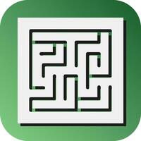 Labyrinth Vector Glyph Gradient Background Icon For Personal And Commercial Use.