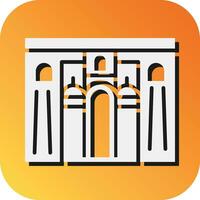 New Bridge Of Ronda Vector Glyph Gradient Background Icon For Personal And Commercial Use.